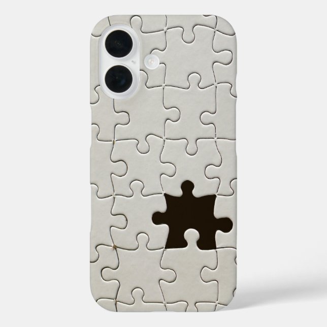 Missing Jigsaw Puzzle Piece White Case-Mate iPhone Case (Back)