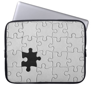 Missing Jigsaw Puzzle Piece White Laptop Sleeve
