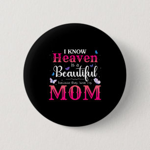 Missing mum in heaven angel memorial day mother Mi 6 Cm Round Badge