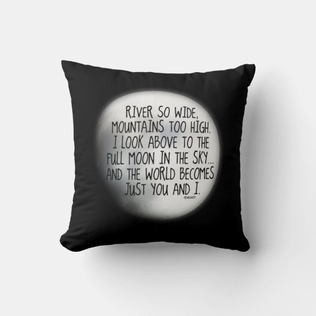 Missing My True Love Poem Cushion (Front)