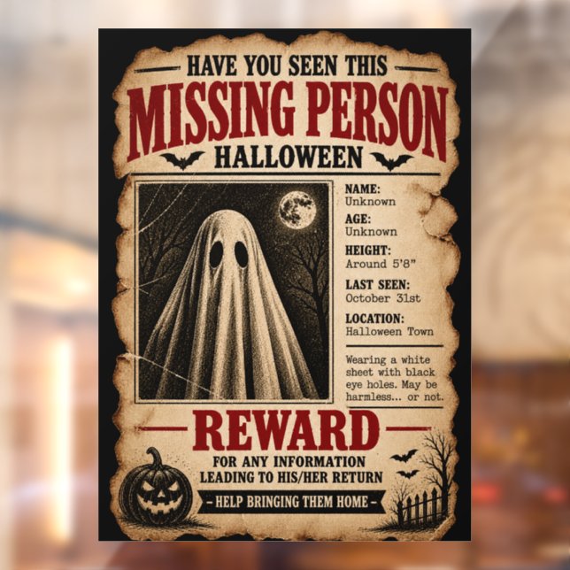 Missing Person Ghost Halloween (Sheet 2)