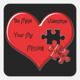 Missing Piece Heart Puzzle Sticker