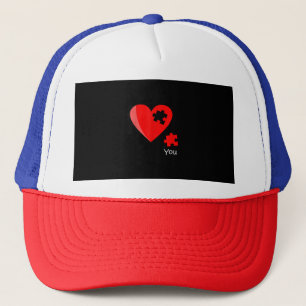 Missing Piece Heart Puzzle Valetines Day Shirt Gif Trucker Hat