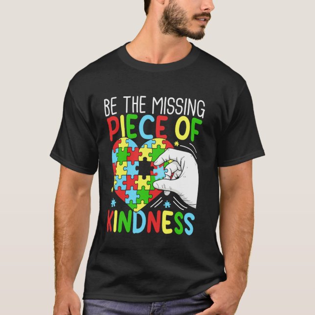 Missing Piece of Kindness Autism Awareness Men Wom T-Shirt (Front)