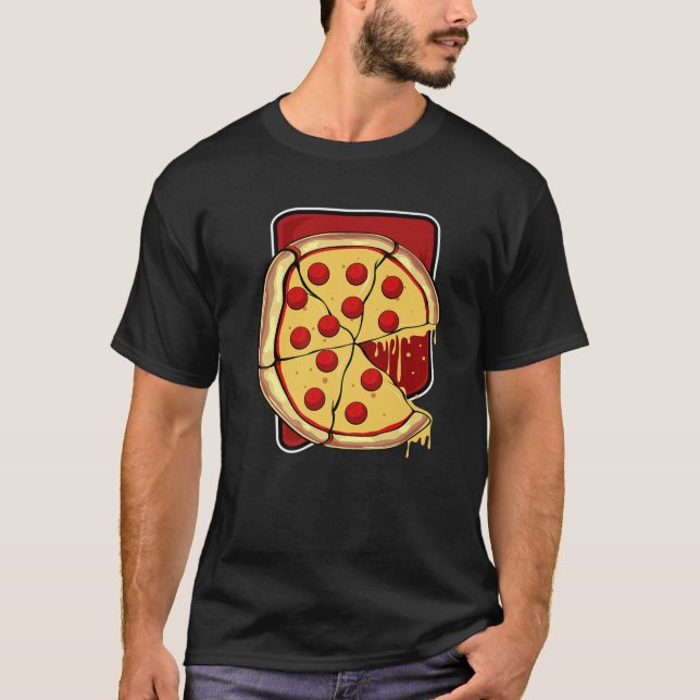 Missing Piece Pizza Slice Matching Couple Valentin T-Shirt (Front)