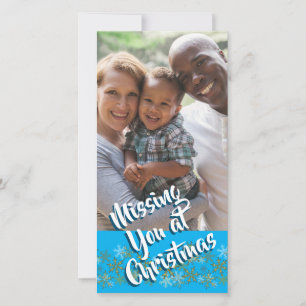 Missing You at Christmas Vertical Photo Card