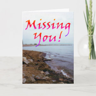 "Missing You!" Blank/Customisable greeting card