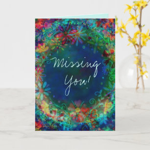 Missing You blue floral “Inspirivity” Card