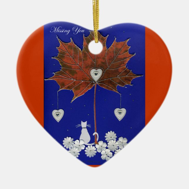 Missing You Ceramic Tree Decoration (Front)
