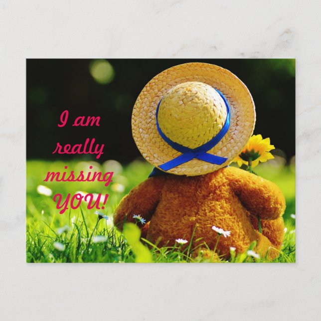 Missing You Critter Postcard (Front)