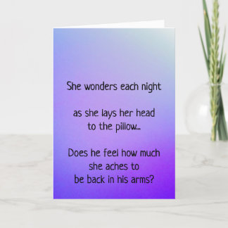 Missing You Each and Every Night Holiday Card