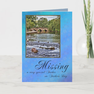 Missing you father on Father's Day Card