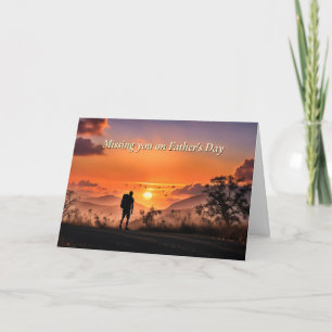 Missing You Fathers Day with Backpacker Camper  Card