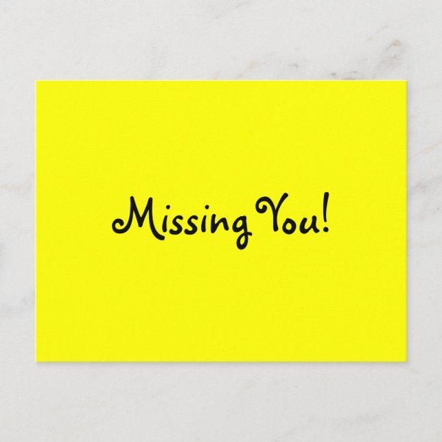 Missing You! postcard (Front)