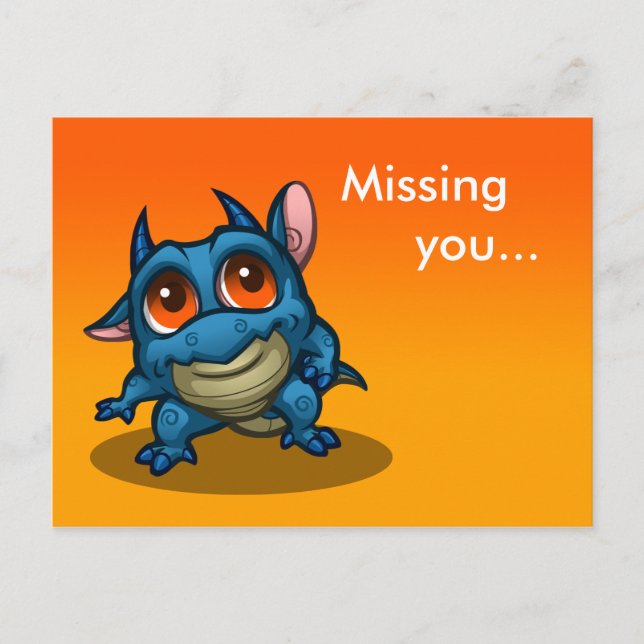 "Missing you..." Proo Dragon Postcard (Front)