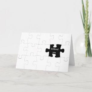 Missing You Puzzle Piece Card