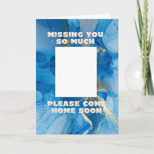 Missing You Romance Card Add Photo (Front)