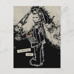 missing you sinibunny postcard