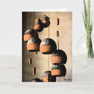 Missing You Spiralled Clay Wind Chimes Still Life Card