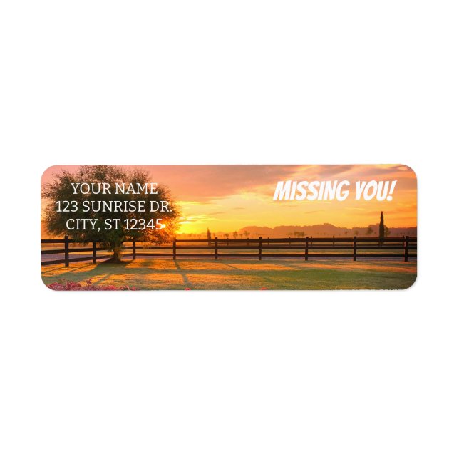 MISSING YOU, SUNRISE (Front)