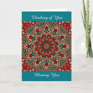Missing You, Thanking of You, Mandala Card