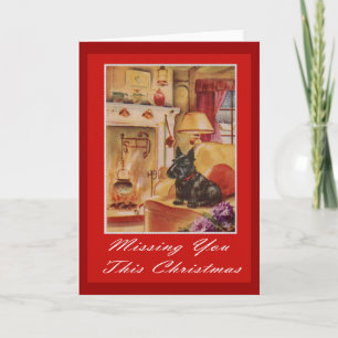 missing you this christmas holiday card