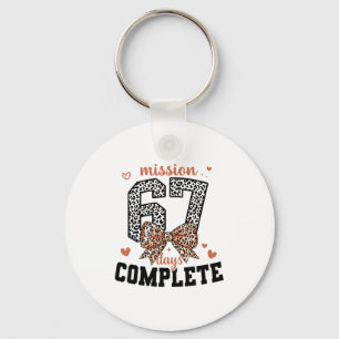 Mission 67 Days Complete Back To School Bow Leopar Key Ring
