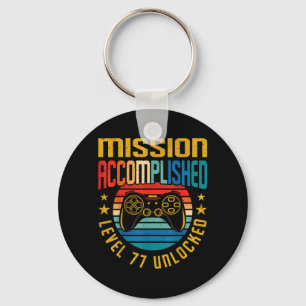 Mission Accomplished Level 77 Unlocked 77th Key Ring