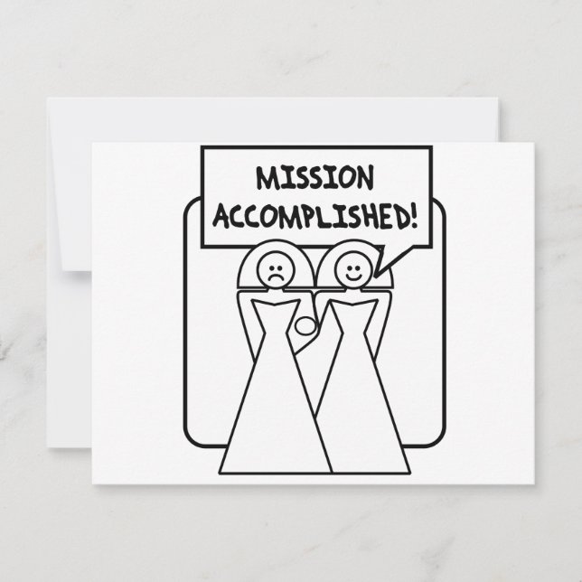 "Mission Accomplished" Marriage (homosexual) (Front)