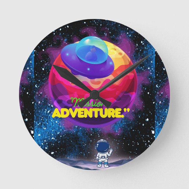 MISSION AND ADVENTURE ROUND CLOCK (Front)
