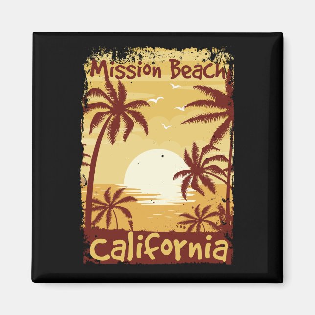 Mission Beach California Magnet (Front)