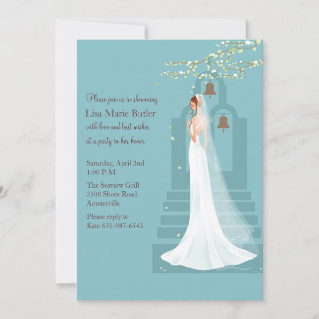 Mission Bells Bridal Shower Invitation (Front)
