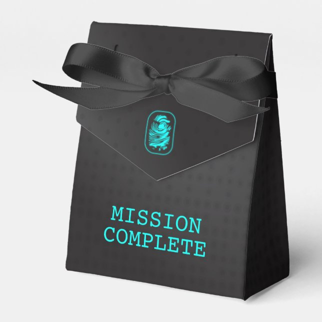MISSION COMPLETE Spy Party Favour Box (Front Side)