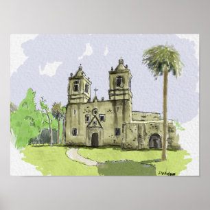 Mission Concepcion  San Antonio Tx Poster