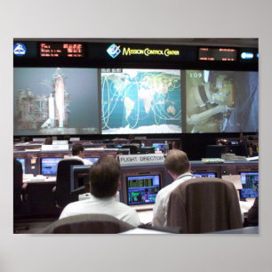 Mission Control Centre (STS-102) Poster