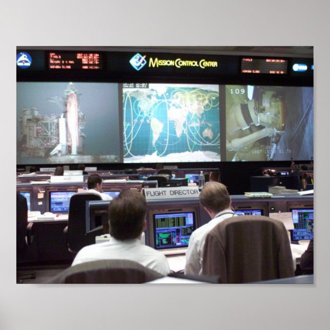 Mission Control Centre (STS-102) Poster (Front)