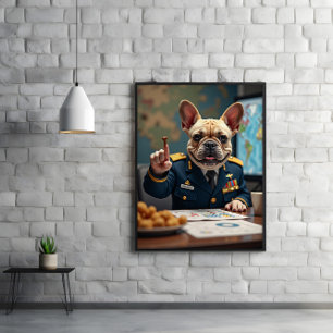 Mission Control: Frenchie With a Plan Poster
