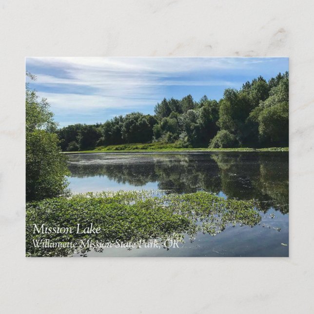 Mission Lake, OR Postcard (Front)