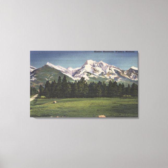 Mission Mountains View in MontanaMontana Canvas Print (Front)