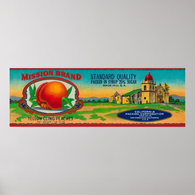 Mission Peach Label Poster (Front)