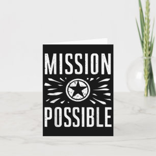 Mission Possible Motivational Inspirational School Card