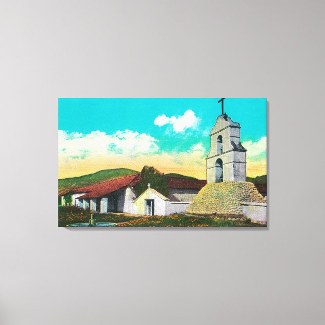 Mission San Antonio de PalaPala, CA Canvas Print (Front)