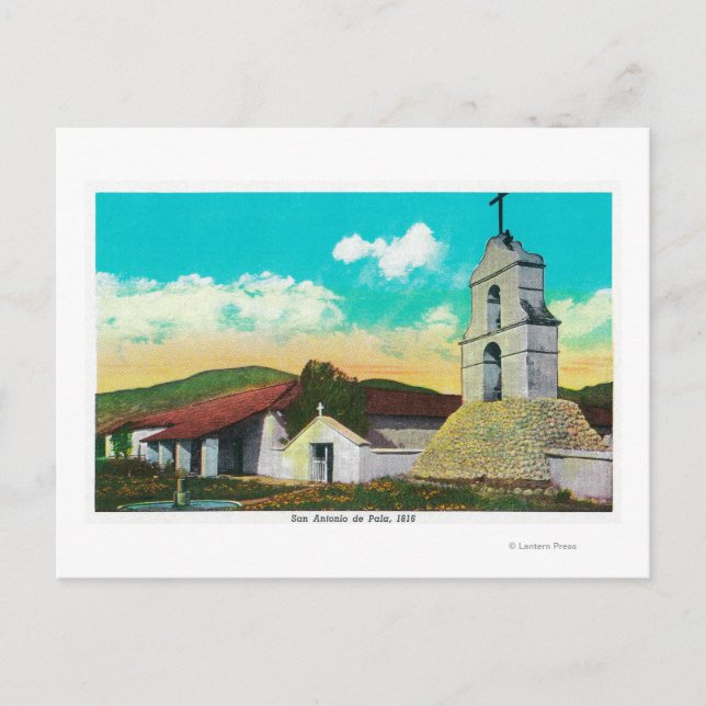 Mission San Antonio de PalaPala, CA Postcard (Front)
