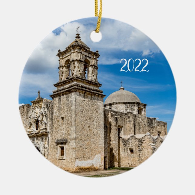 Mission San Jose, San Antonio, Ceramic Tree Decoration (Front)
