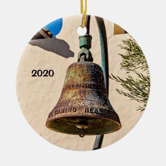 Mission Santa Inés, Solvang, California Ceramic Tree Decoration (Front)