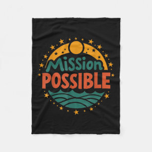 Mission Ssible Motivational Insrational School Fleece Blanket