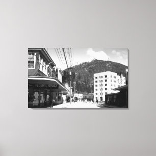 Mission Street in the centre of Ketchikan Canvas Print