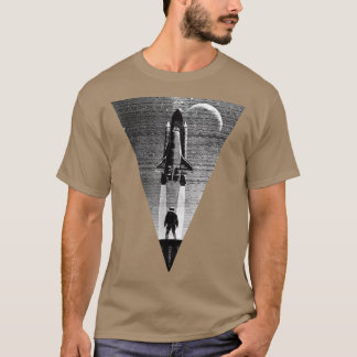 Mission To Moon Astronaut Spaceman Spaceship Space T-Shirt