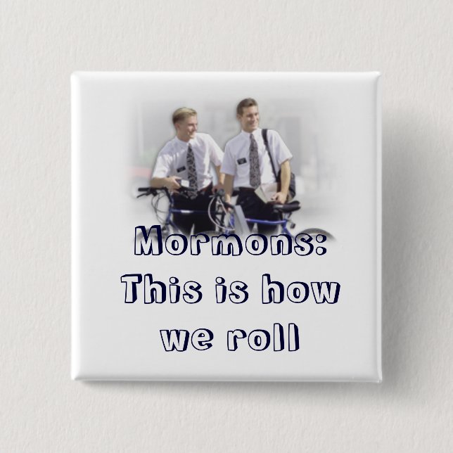 missionary, Mormons 15 Cm Square Badge (Front)