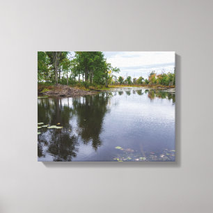 missisquoi river through wildlife refuge canvas print